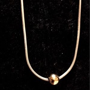 New Cape Cod 18" SS 9.25 pendant 14kt gold ball